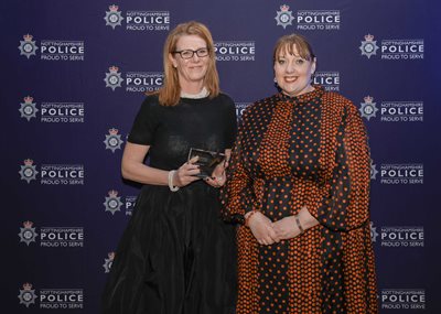 Force awards - Dr Fiona Straw with PCC Caroline Henry