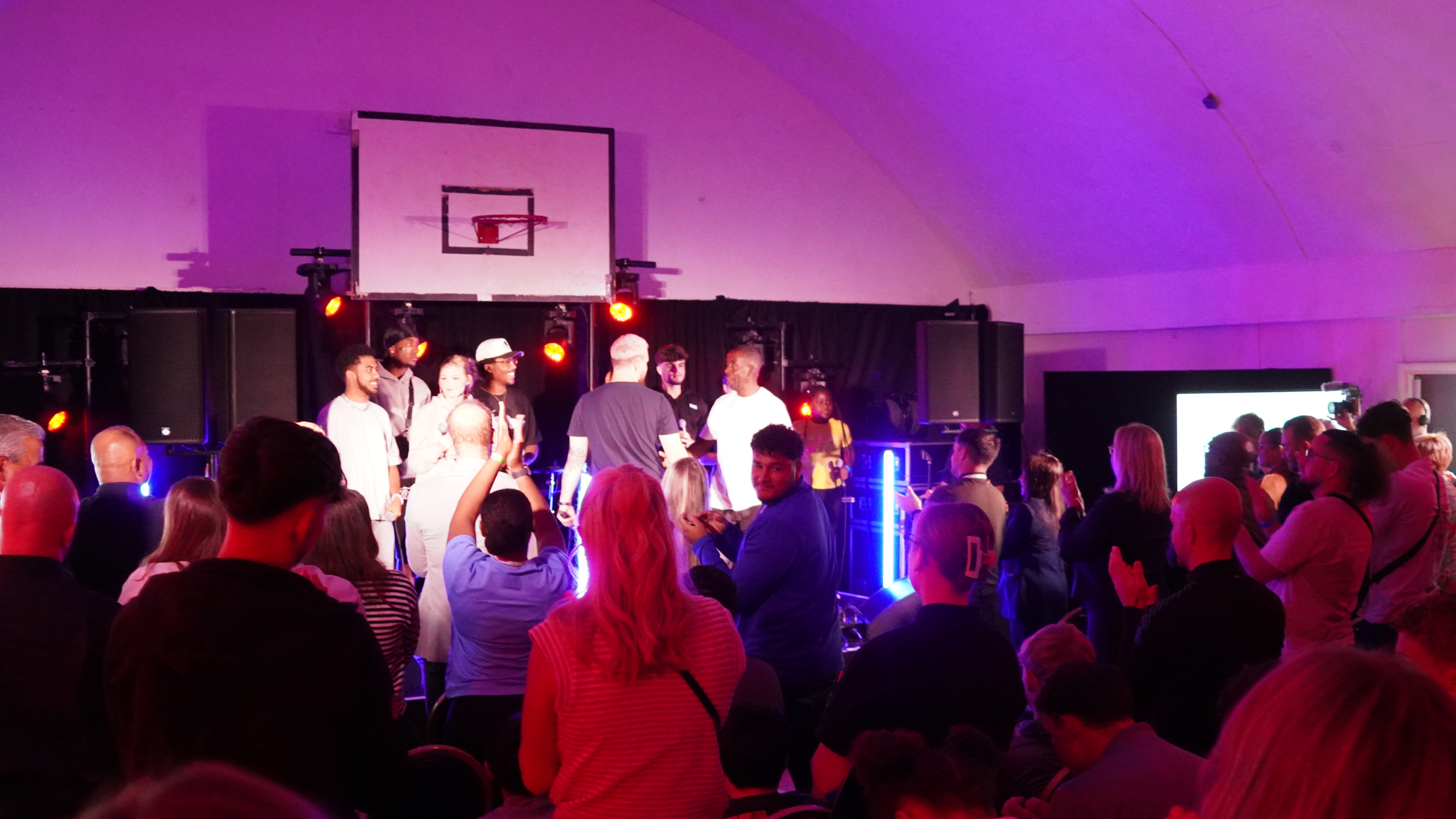 Young people singing 