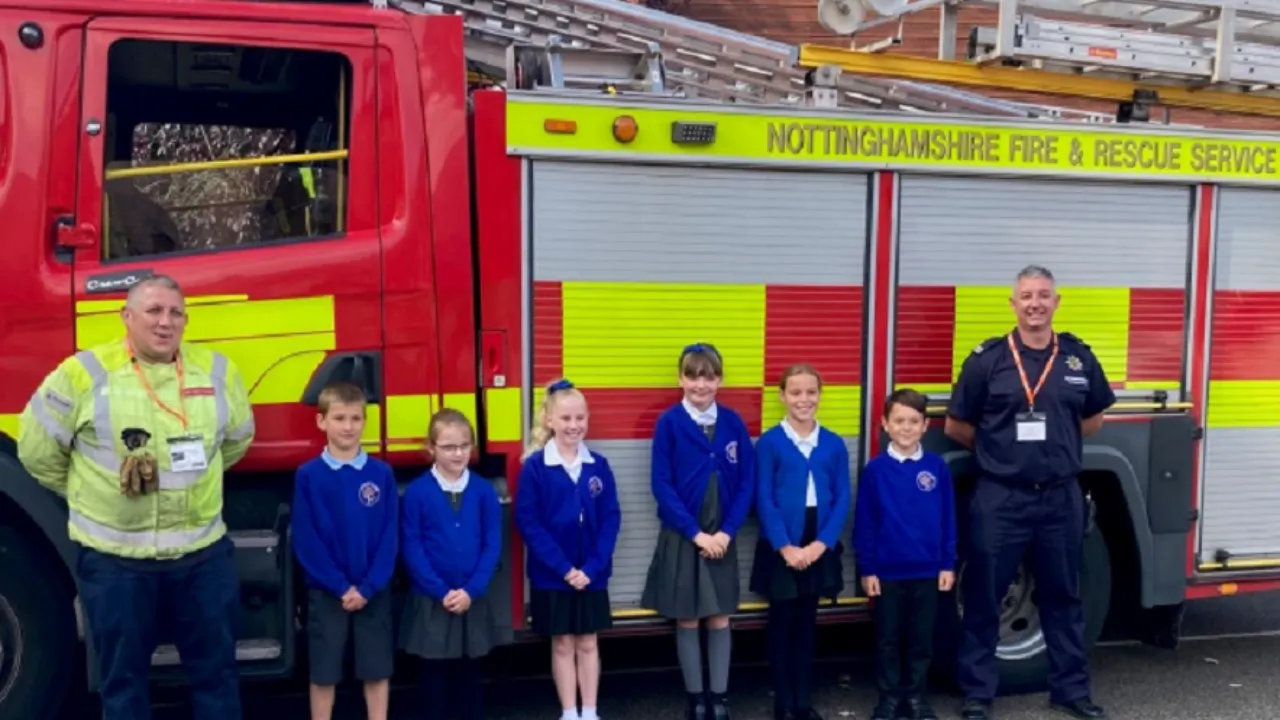 A picture with students from John Hunt Primary School