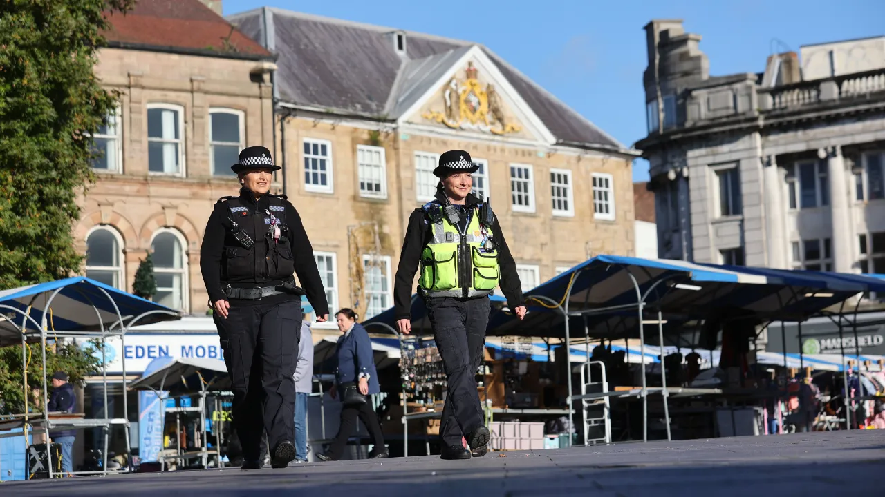 Neighbourhood officers on patrol.