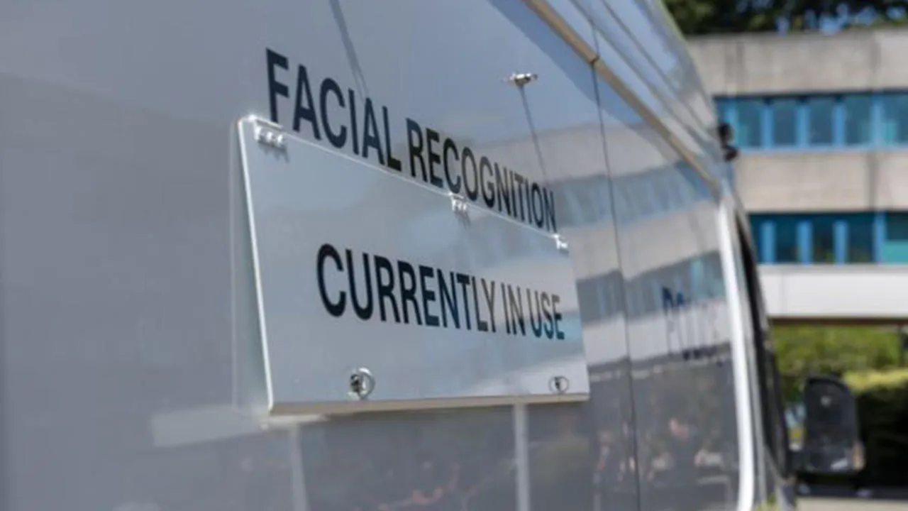 The side of Nottinghamshire Police's Facial Recognition van