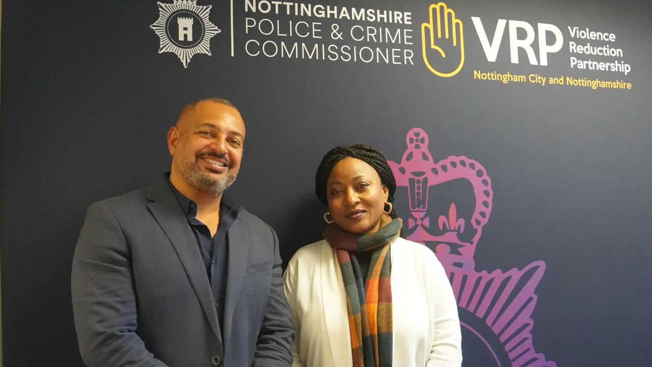 PCC Gary Godden with Adey Adetoro.