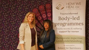 DPCC Angela Kandola alongside Donna Navarro, Founder and Director of How We Heal CIC and Solace for Survivors