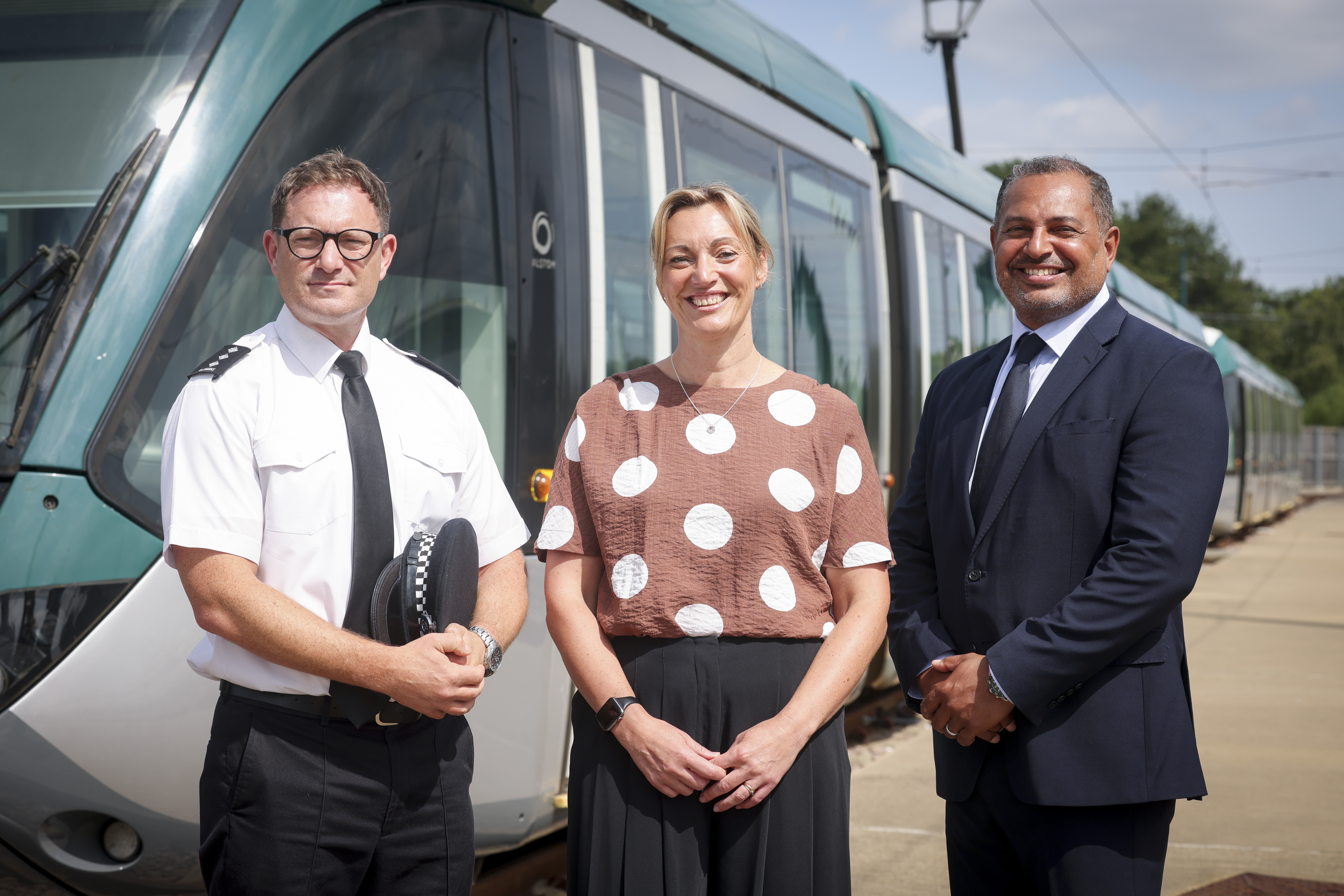 Ch Insp Mike Ebbins, NET managing director Sarah Turner and PCC Gary Godden