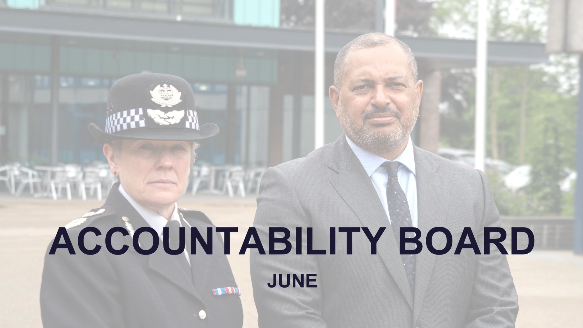 PCC Gary Godden alongside Chief Constable Kate Meynell