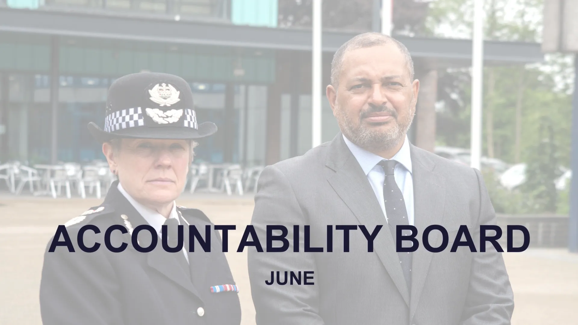 PCC Gary Godden alongside Chief Constable Kate Meynell