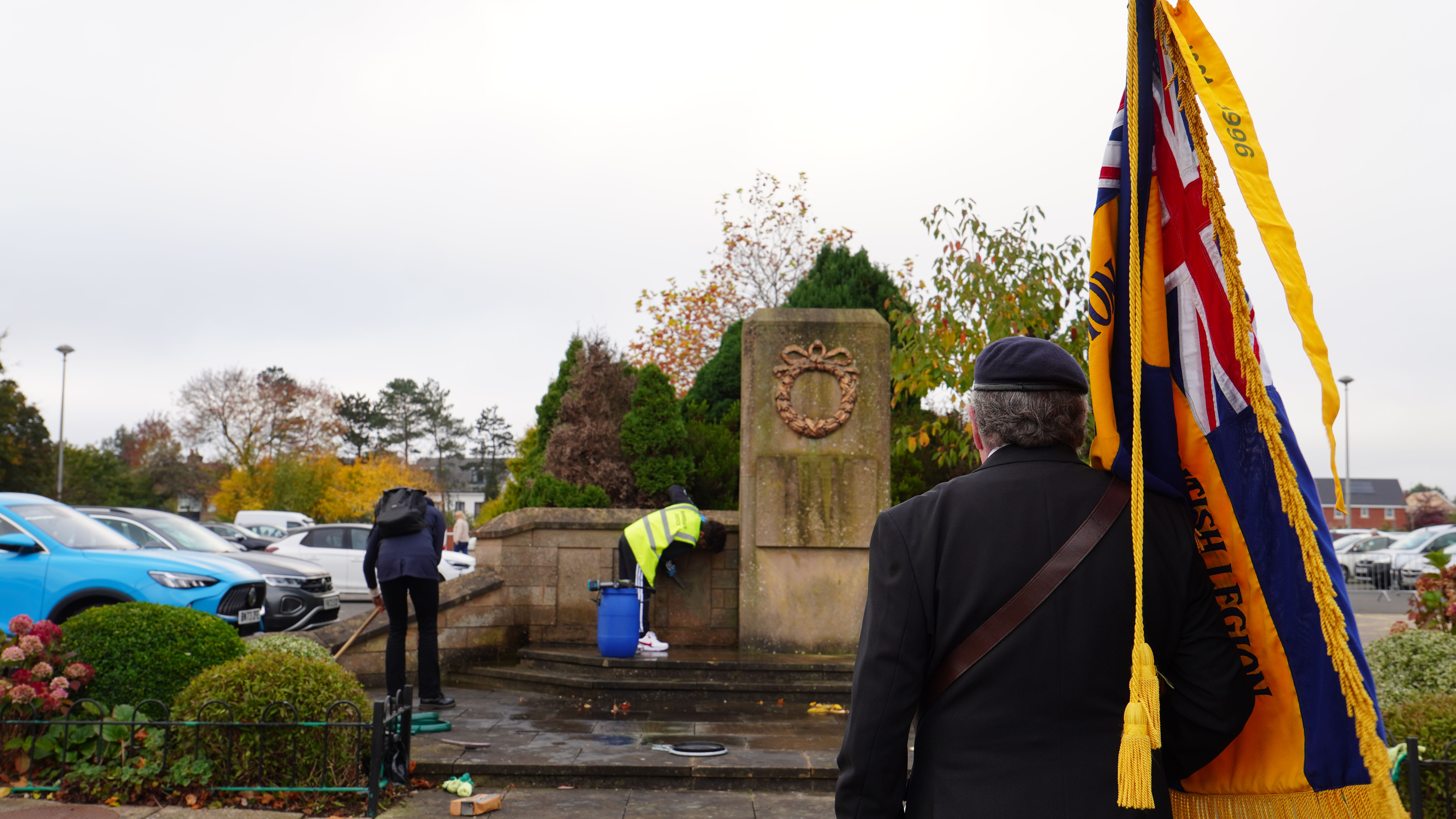 A view of the memorial in Mansfield