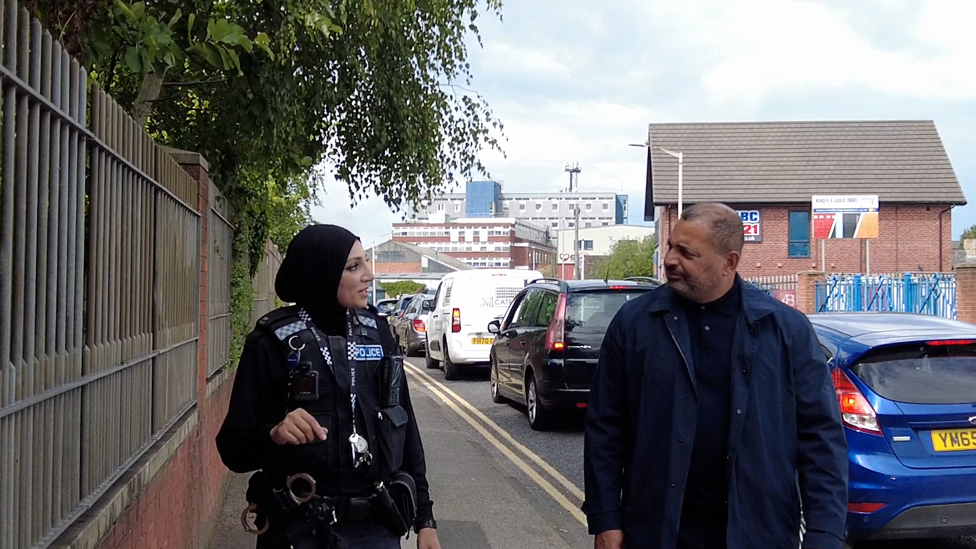 PCC Godden alongside PC Nawaz of Nottinghamshire Police