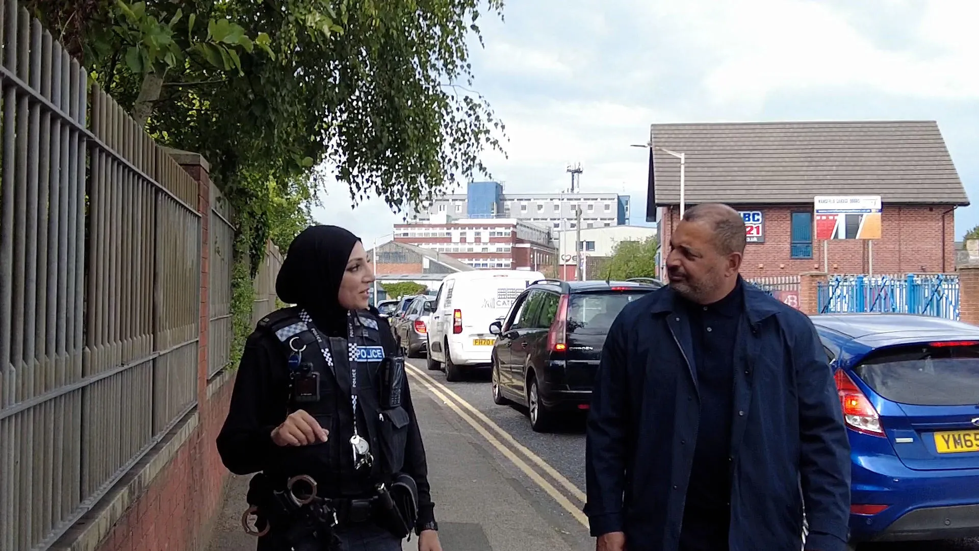 PCC Godden alongside PC Nawaz of Nottinghamshire Police