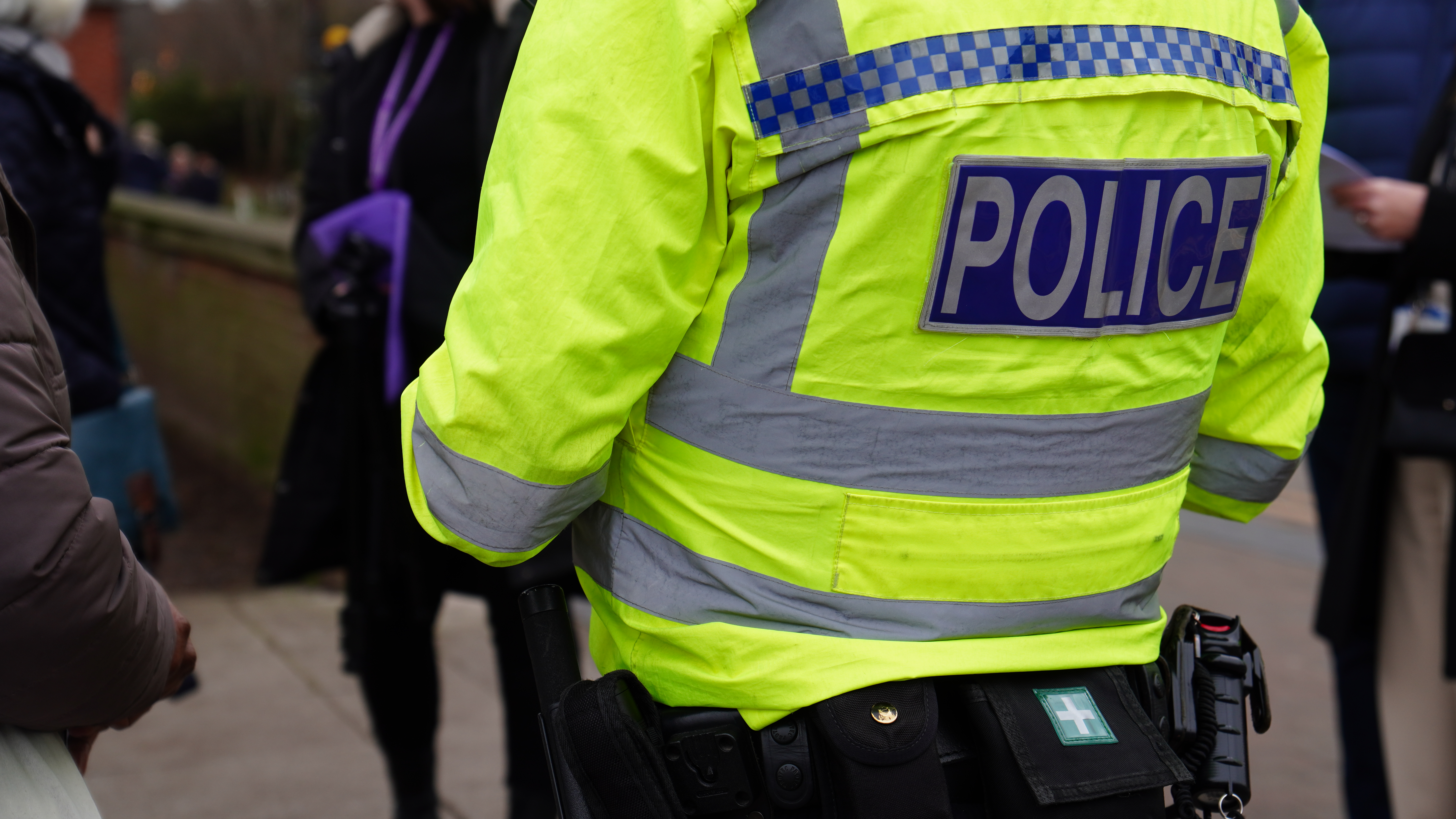 The back of a Nottinghamshire Police officer