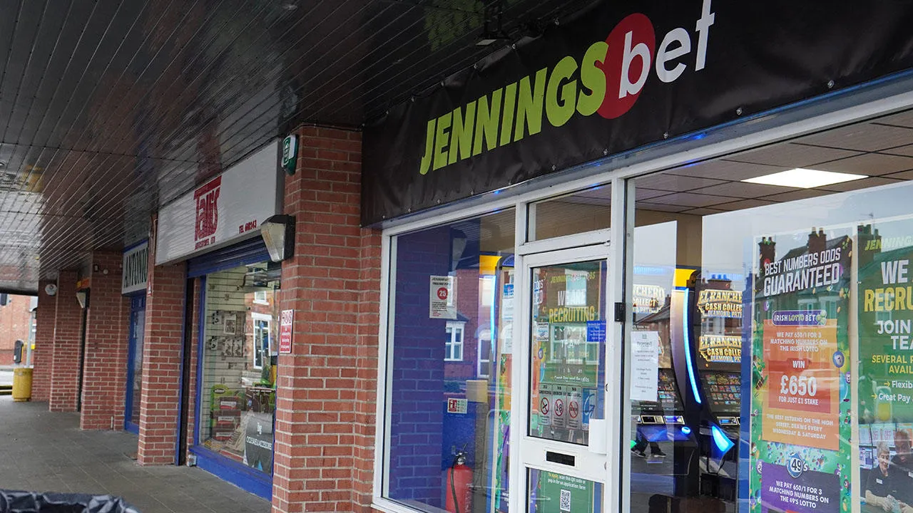 A shop front in Balderton where Safer Streets improvements have been implemented