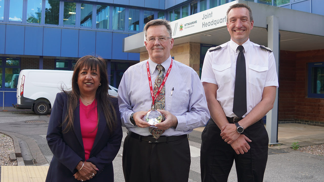 JIAC chair Stephen Charnock alongside Deputy PCC Angela Kandola and Nottinghamshire Police's Temporary Chief Constable Steve Cooper.