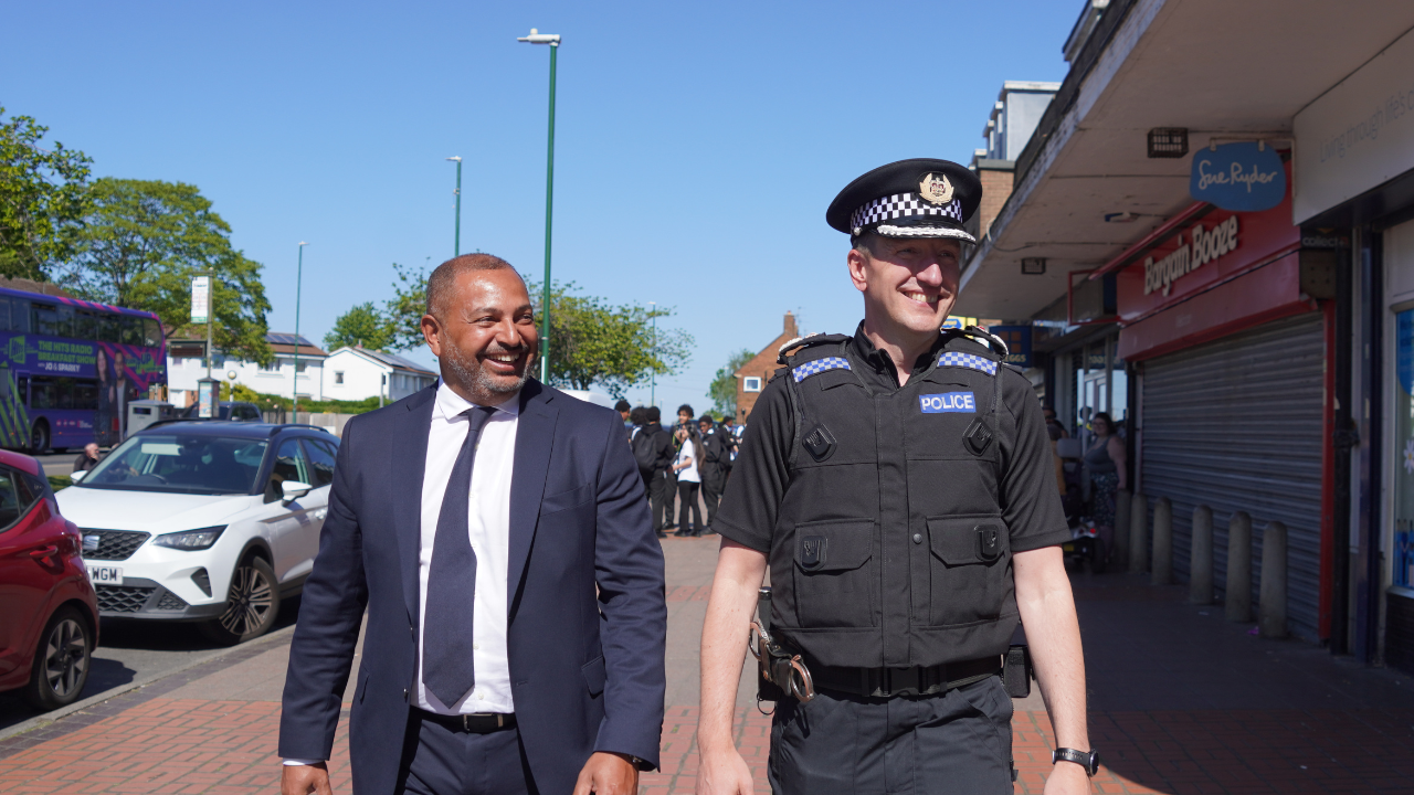 PCC Gary Godden and Temporary Chief Constable Steve Cooper