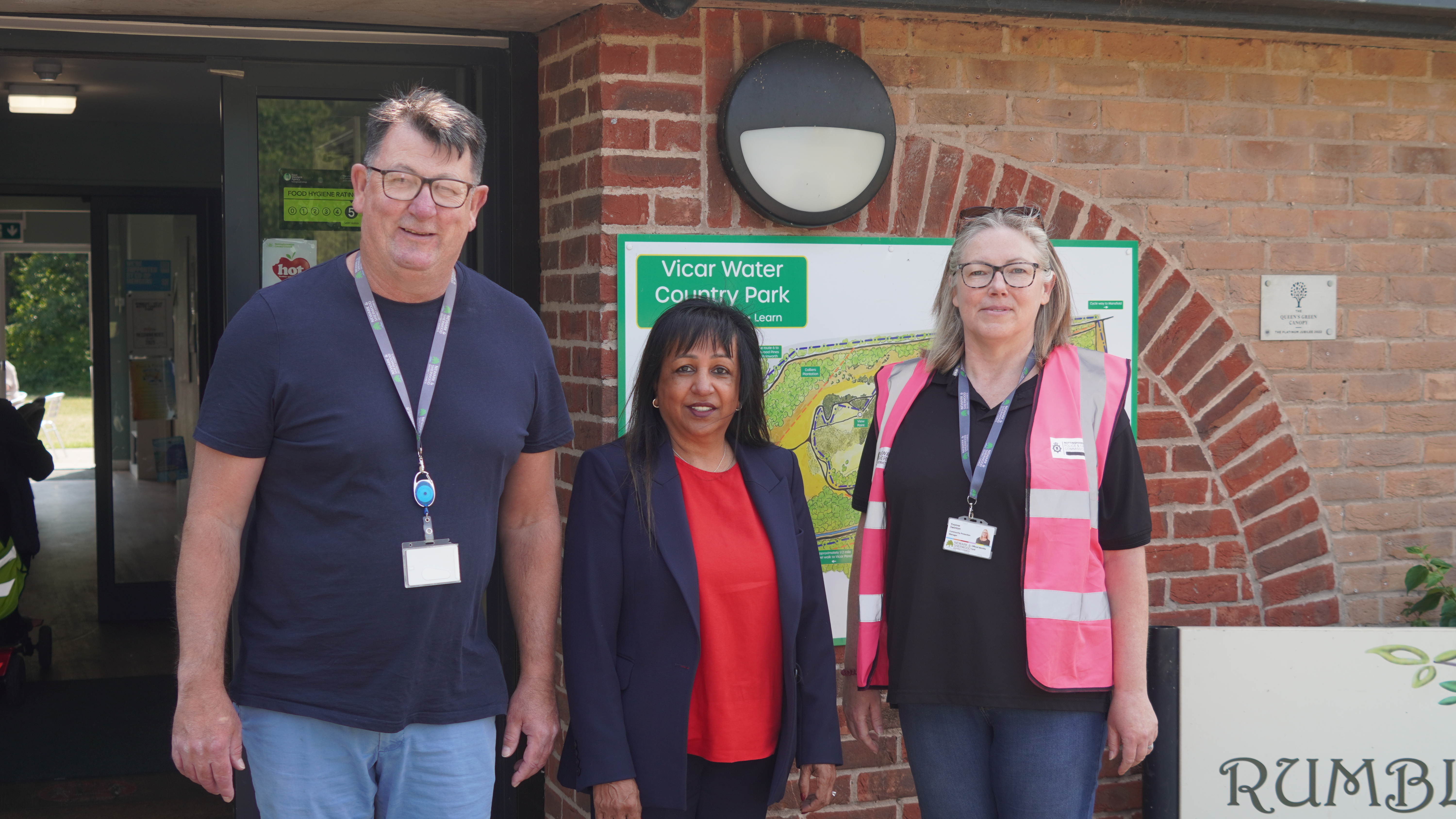 Deputy PCC Angela Kandola alongside partners at Newark and Sherwood District Council