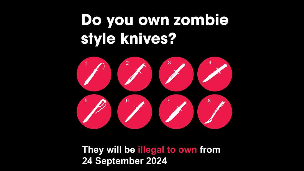 Zombie style knife graphic