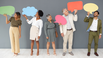 Generic image of people with speech bubbles.