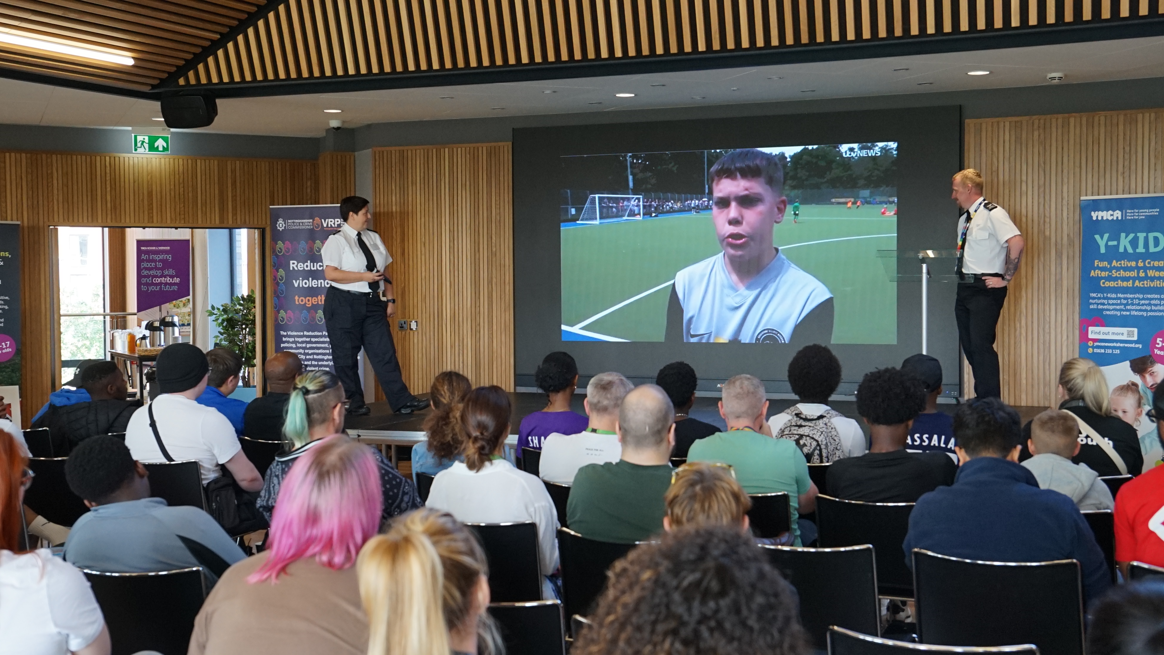 A presentation by Notts Police's engagement team