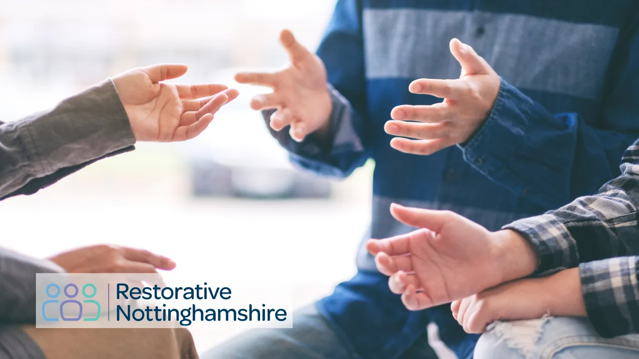 Generic image of people having a conversation to represent Restorative Nottinghamshire