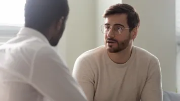 Generic picture of a serious conversation.