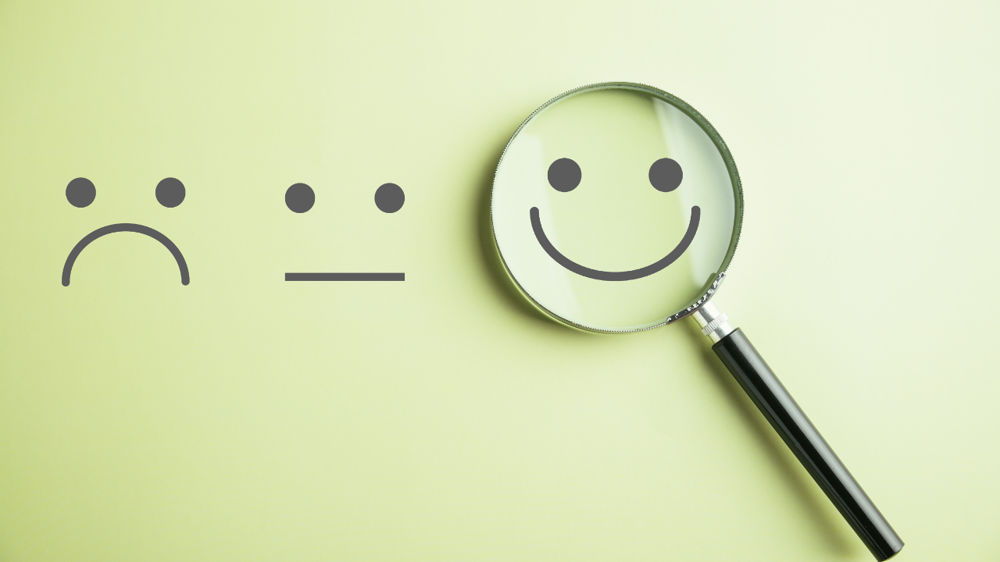 Public views on crime and public safety help to shape strategy. Generic image of satisfaction survey with smilling and sad faces