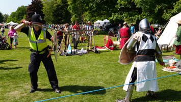 Police Officer and Knight at Hemlock Happening