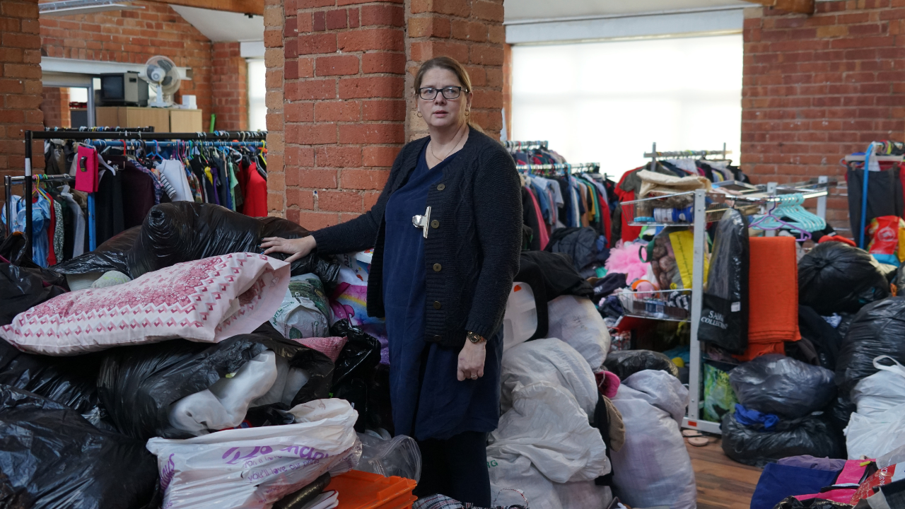 Rachel Miller inside the Mesopotamia charity shop. Rachel Miller inside the Mesopotamia charity shop.
