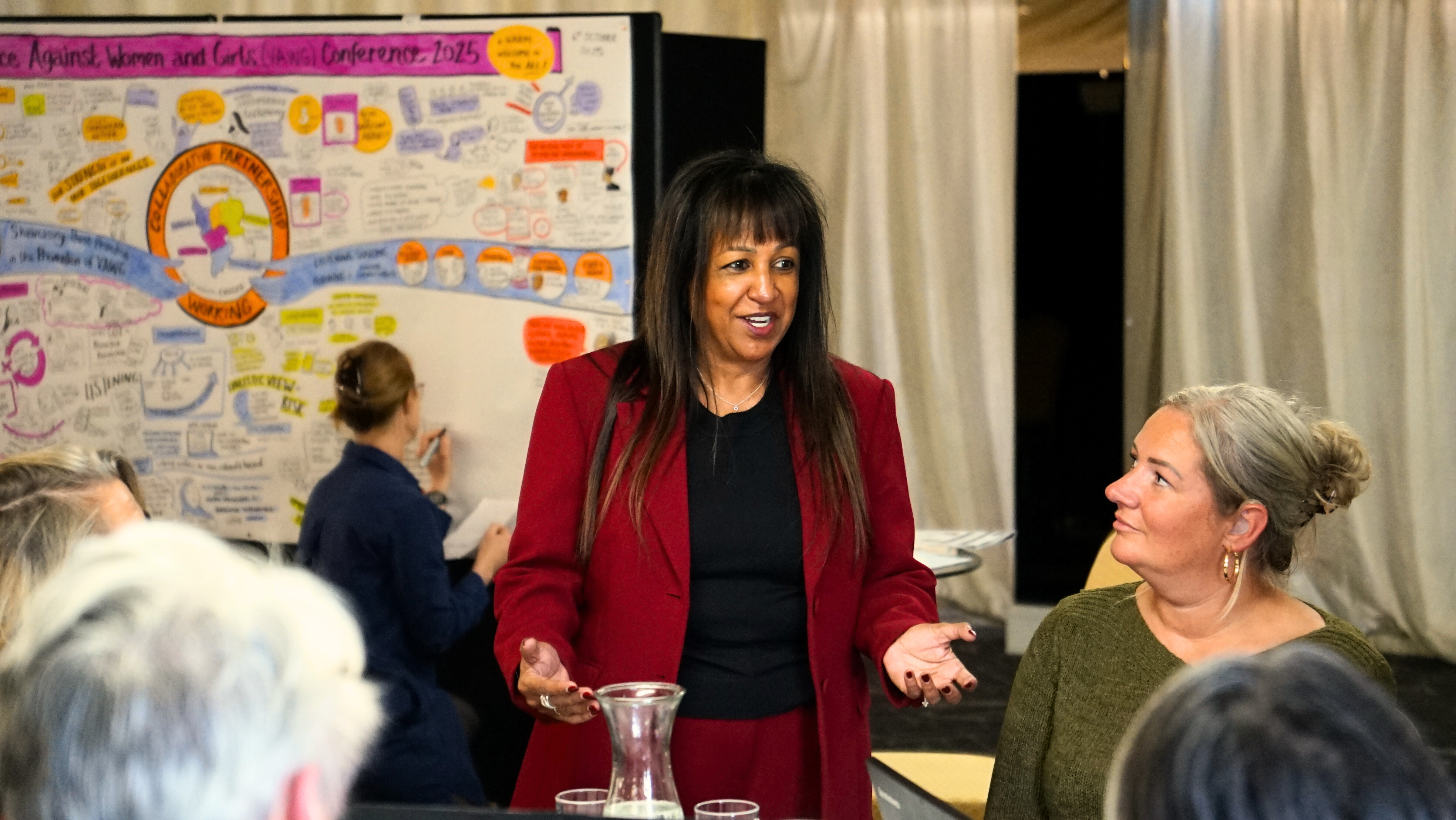 Nottinghamshire Deputy PCC Angela Kandola speaking with attendees